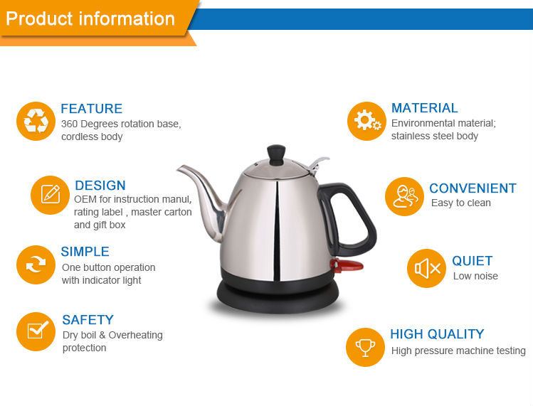 Portable Small Capacity Electric Kettles Lightweight Travel Electric Kettle