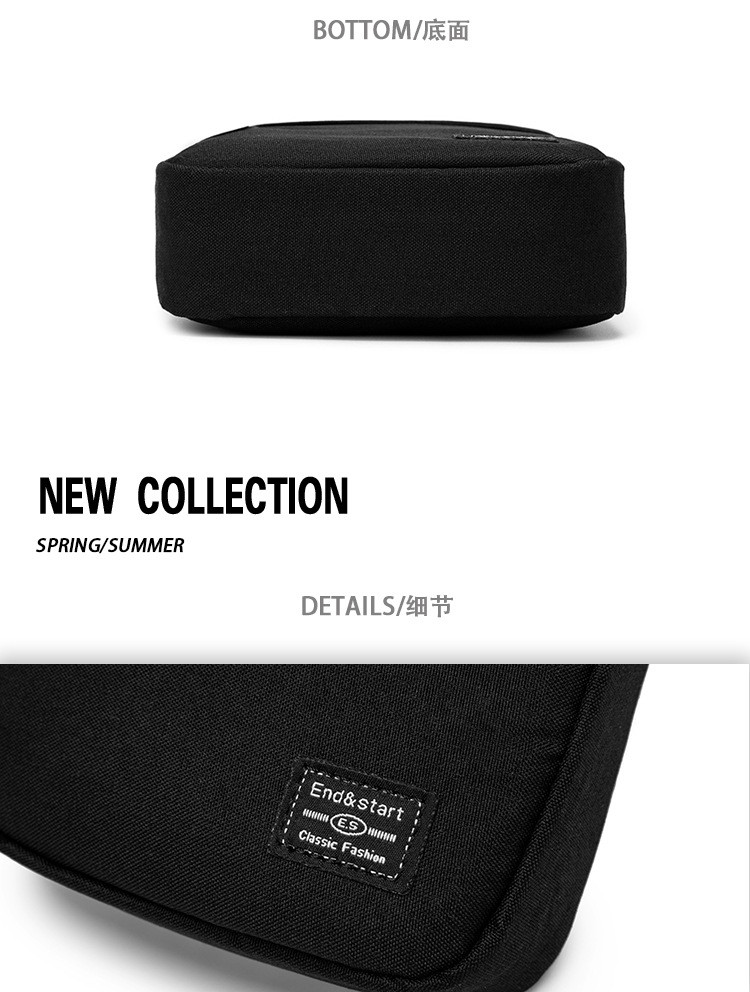Cross Border Diagonal Bag Men And Women Exquisite Fabric LOGO High Grade Leather