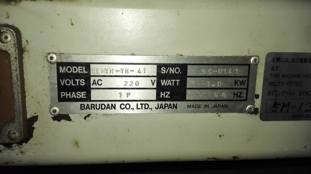4 Heads 9 Needles Used Barudan Embroidery Machine 1 Phase 220V 50Hz
