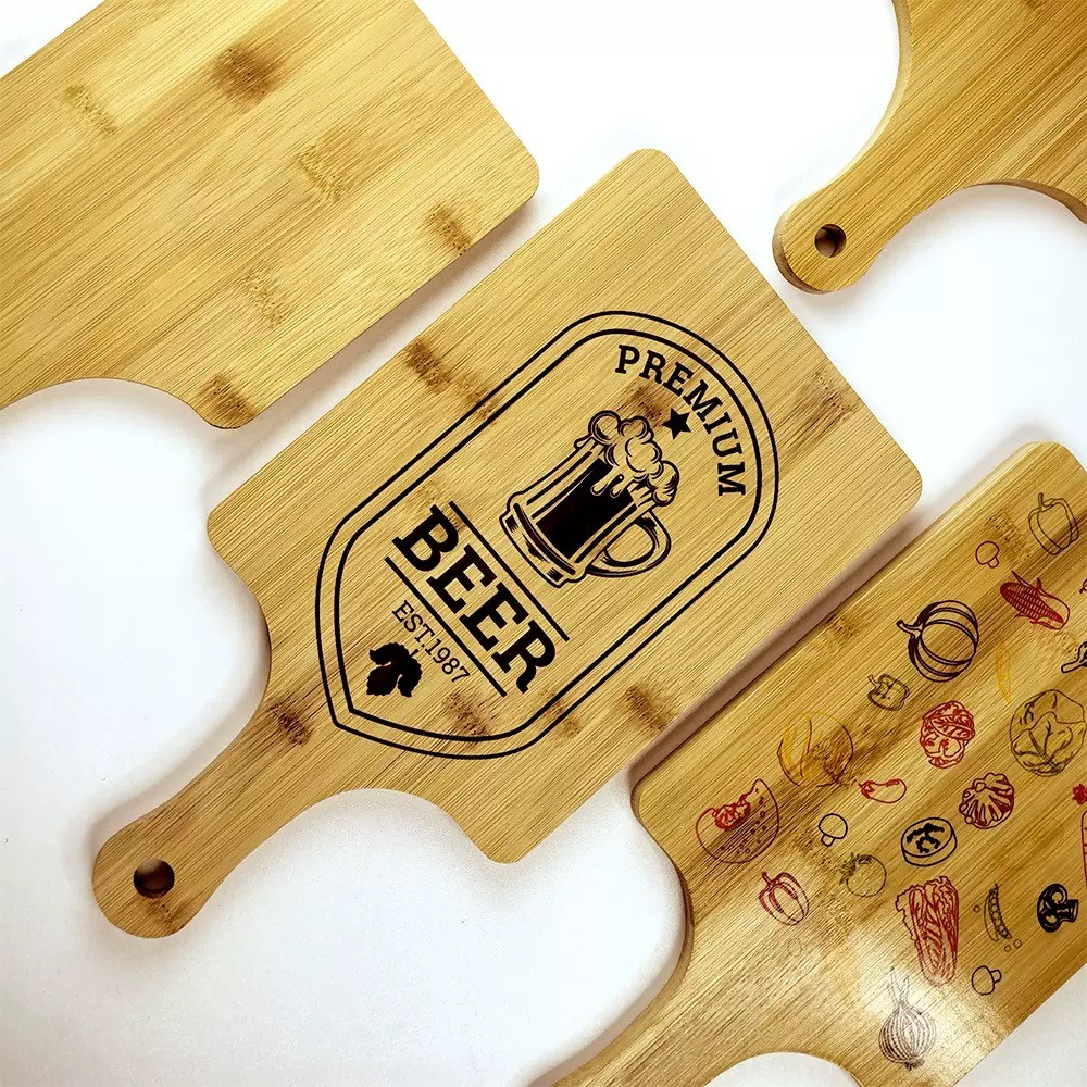 Sublimation Printing Bamboo Wood Pizza Tray Wood Steak Serving Plate
