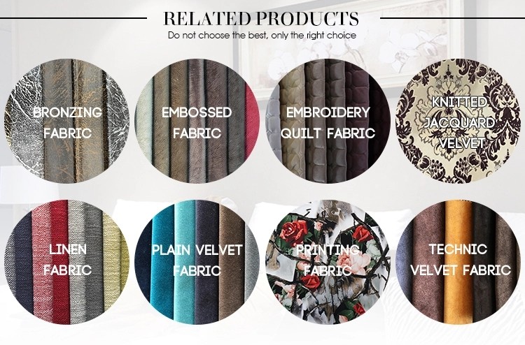 100% Polyester Velvet Sofa Fabric Printed Embossed Velvet Fabric Sofa Fabric Factory