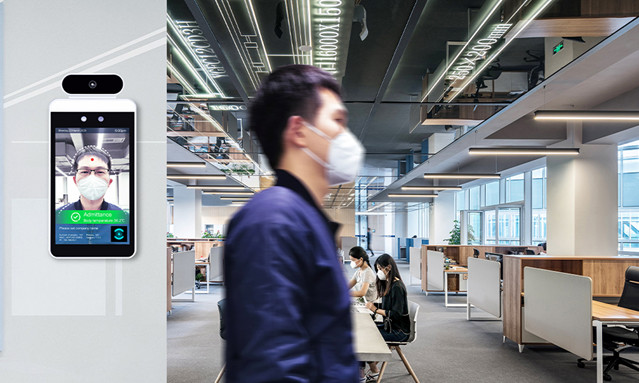 Wall Mounted Temperature And Facing Recognition Terminal With Android 7.1 Waterproof Anti-dusty