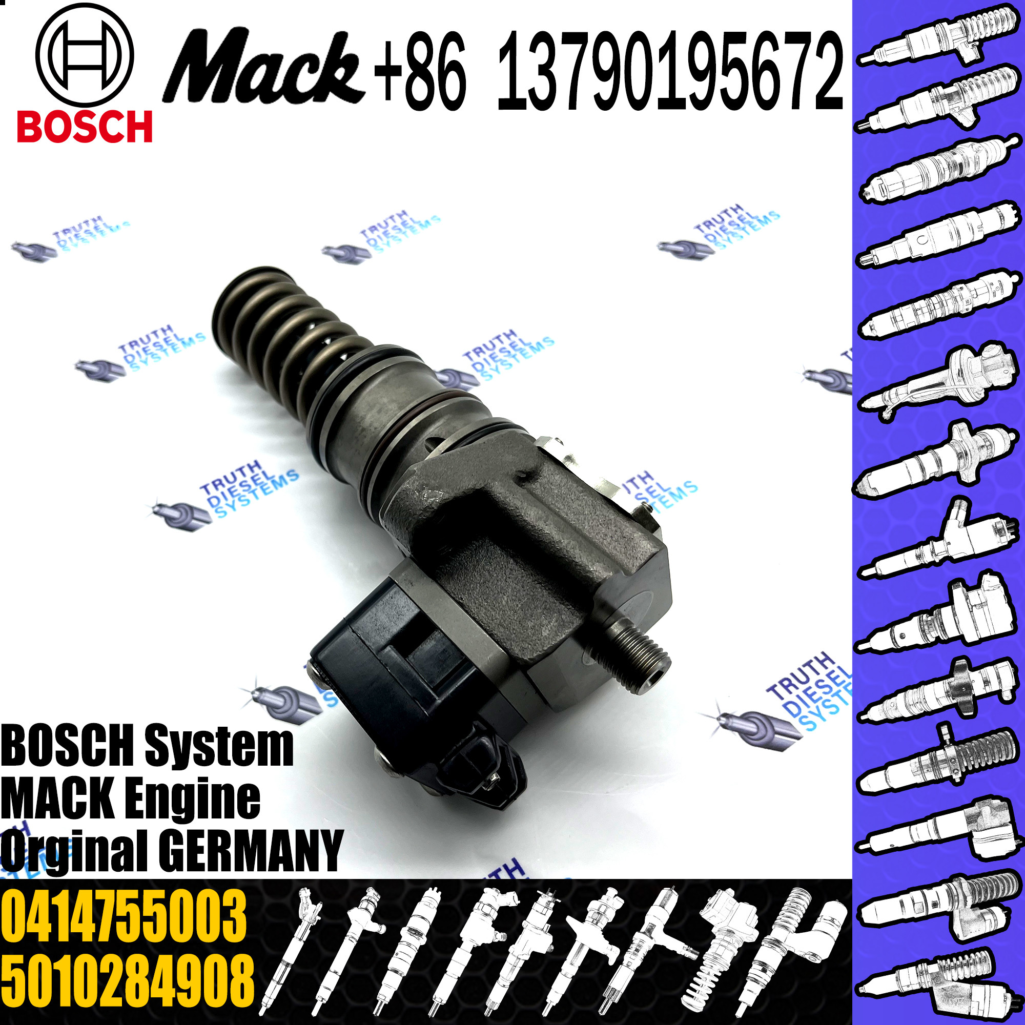 BOSCH Diesel fuel Unit pump assembly 0414755002 0414755003 313GC5227M for //E7 Engine