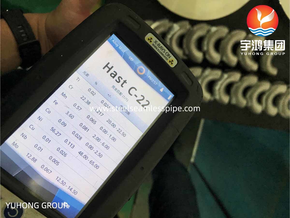 Alloy Steel Pipe Fittings , ASTM B366 Hastelloy C22 / 2.4602 180 Degree Elbow
