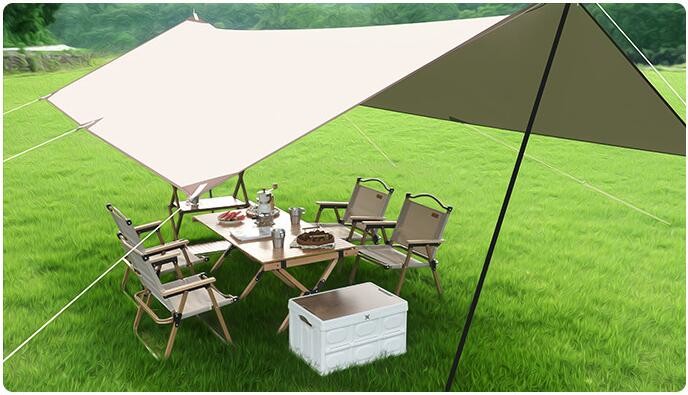 Canopy Tent 10x10, Portable Outdoor Canopy Tent for Parties, Super Large Area Silver Layer Sunshade Wear-Resistant