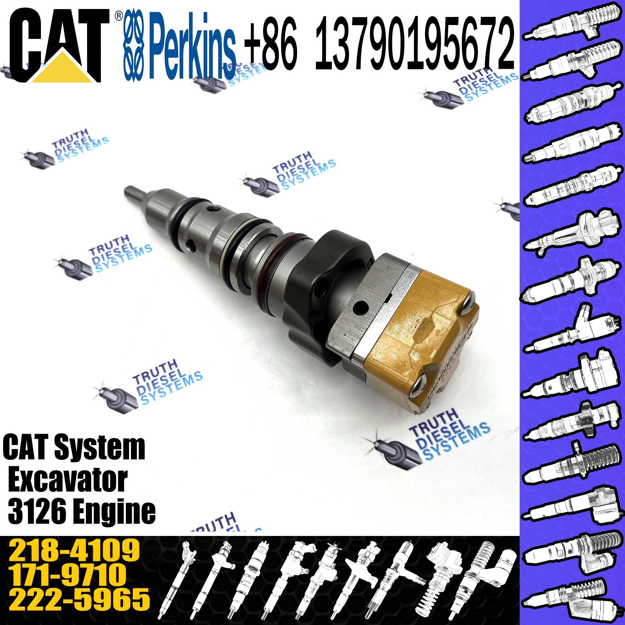 10R-1257 common rail injector 218-4109 178-6342 injector for Caterpillar 3126E engine fuel injector nozzle 10R-1257 177-