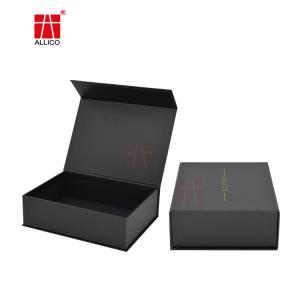  Matte Black Flap Lid Magnetic Packaging Box 9.05 x 6.69 x 2.75 inch Manufactures