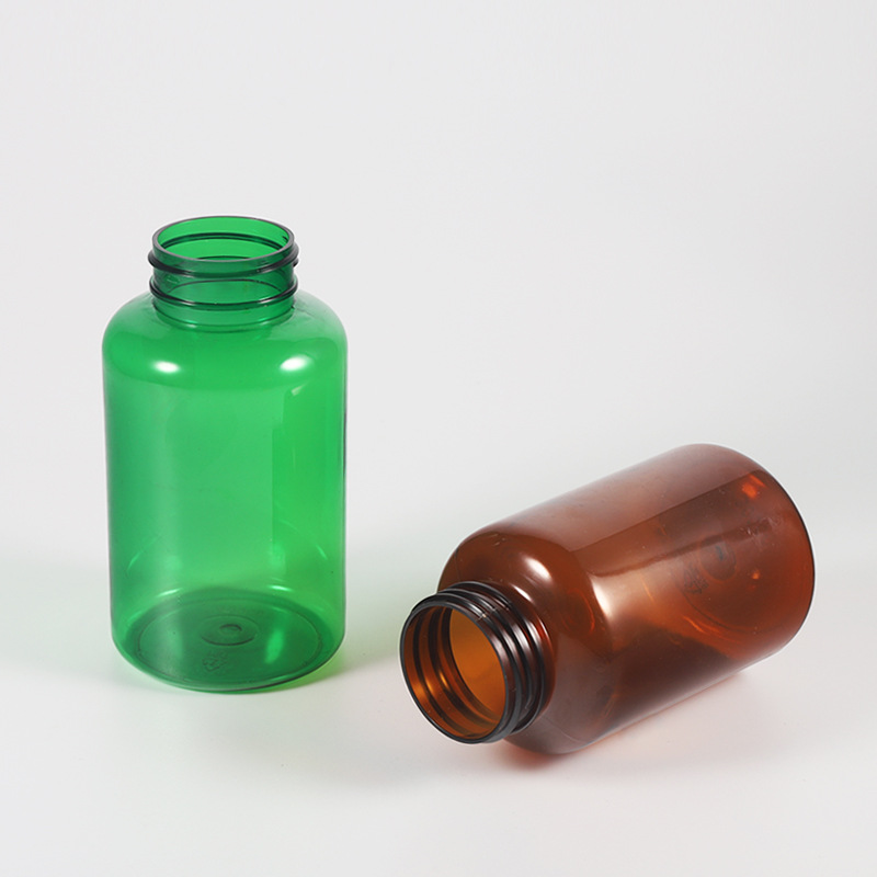 Provide PET Pharmaceutical Green Pill Tablet Packaging Bottle Container for Clear Frosted Plastic Vitamin Capsule Bottle