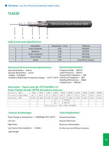  TLA Series Low loss phase &amp;AmPlitude Stable cable Manufactures