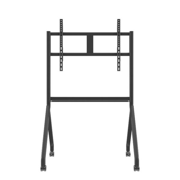 Aluminum Alloy Steel Mobile Tv Stand Adjustable Trolley For Smart Tv Monitors