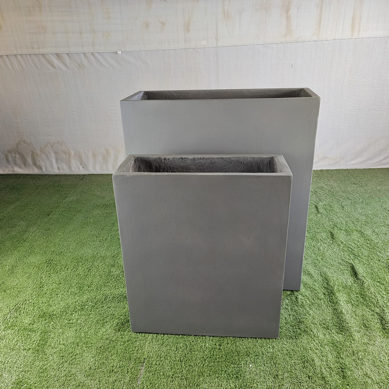 Frost Resistant Round Shape Fiber Clay Planter For Hotel