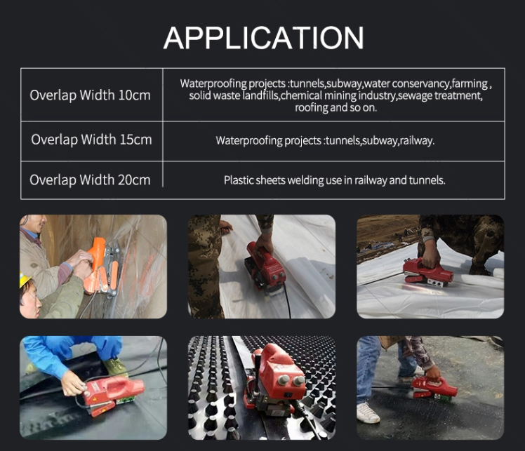 1.5mm Membrane Thickness Class II Insulation Grade 1800W Plastic Extruder Welding Machine