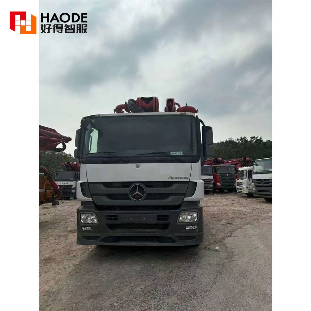 Quality Benz Chassis 49m Sanys Truck-mounted Concrete Pump Boom Placer