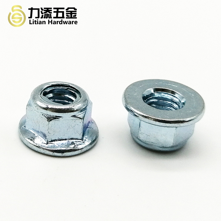 DIN 980 Metal Self Locking Nut , M5 M6 Flange Lock Nut Galvanized