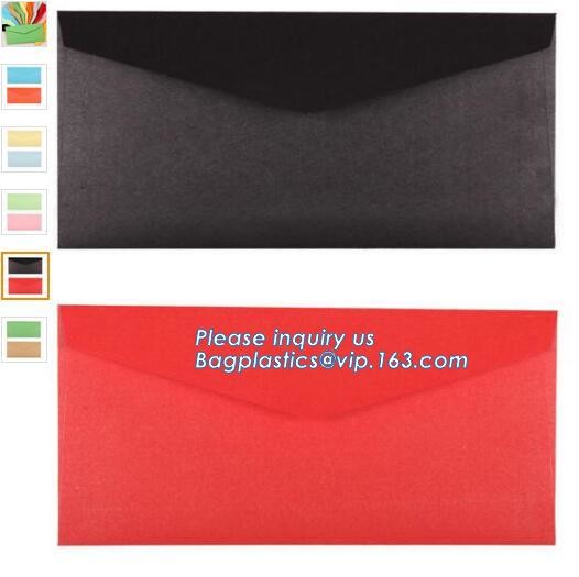 OEM Invitation Black Envelope With Triangle Open, Wholesale Paper Envelope,stamping paper letter envelope and postal car