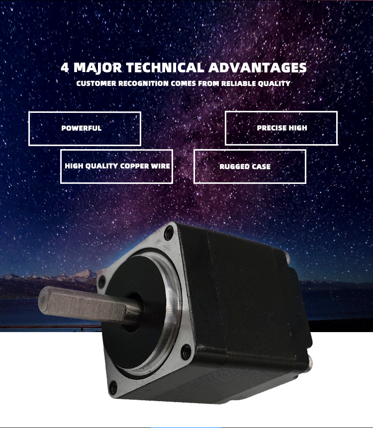 Faradyi Stepper Motor High Torque with High Precision Micro Stepper Motor Nema 11 1.8 Degree for 3D Printer Black Custom X27 168