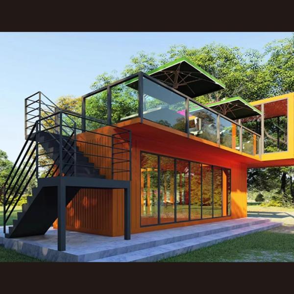 PVC Ceiling And Aluminum Sliding Window Single Story Shipping Container Homes