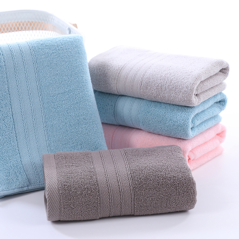 Cut Off Jacquard Plain Color Pure Cotton Towel with Soft and Absorbent Woven Fabric