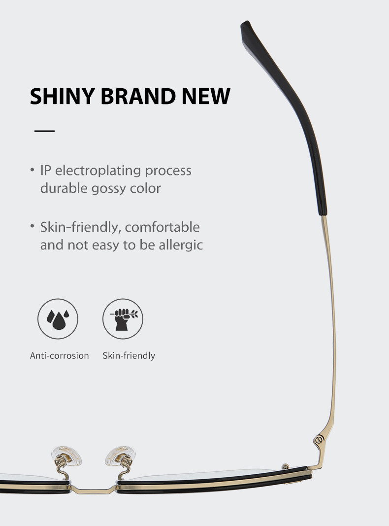 OEM Titanium Frame Combination Glasses Unisex Anti Blue Light For Reading