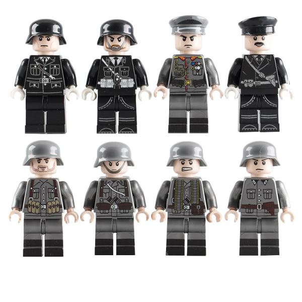 Children gifts WW2 military mini figures German ranker eight officers soldiers