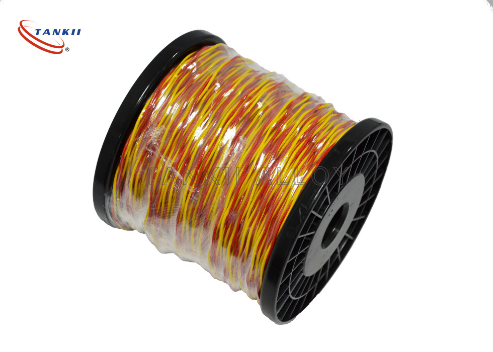 Glass Fiber Insulated Thermocouple Cable T Type With 0.1mm Conductor