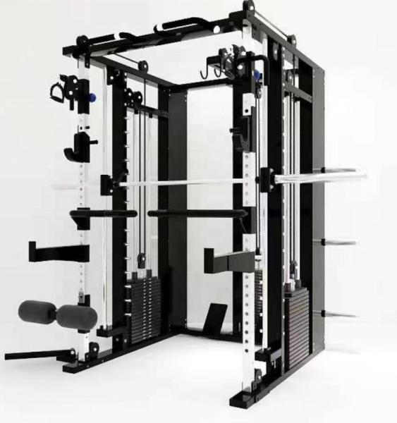 Commercial Indoor All in One Fitness Equipment Power Rack Smith Machine Multi