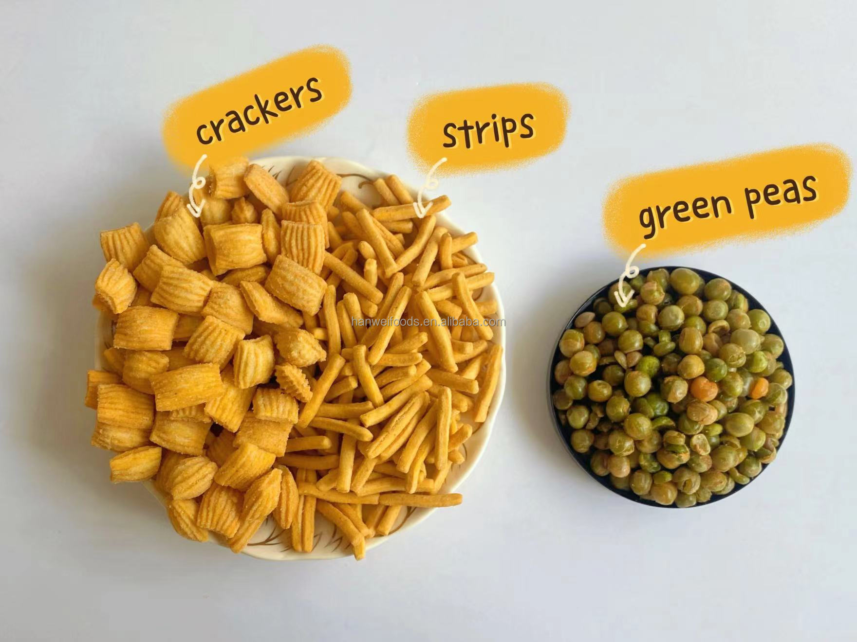 Wholesale Grain Snacks Oriental Mix High Quality Mixed Green Peas Shrimp Strips Crackers