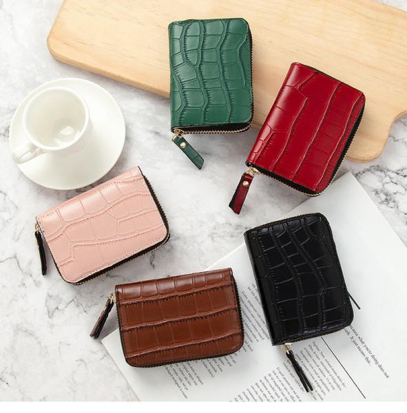 Custom Logo Avaliable Solid Color Credit Card Bag Women Small Change Purse for