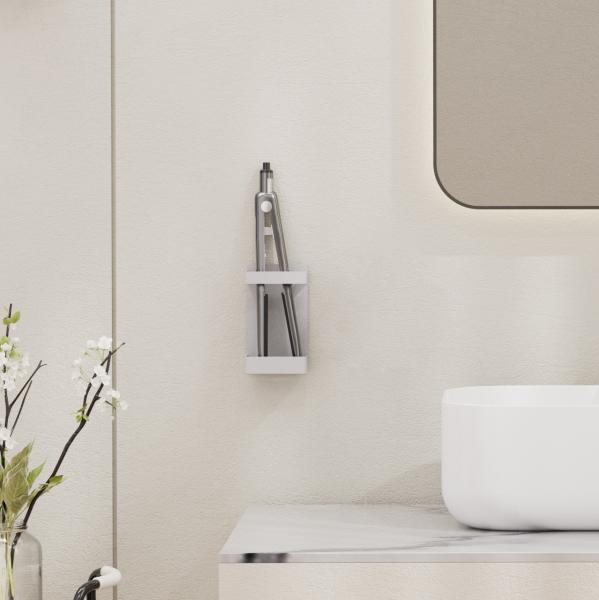 Household Magnetic Attraction Wall Mounted Bathroom Shelf for Curly Hair Stick