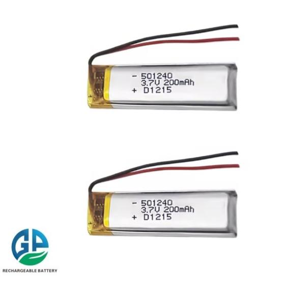 Small 3.7 Volt 501240 200mah Li Polymer Battery For Electronic Toy High Quality