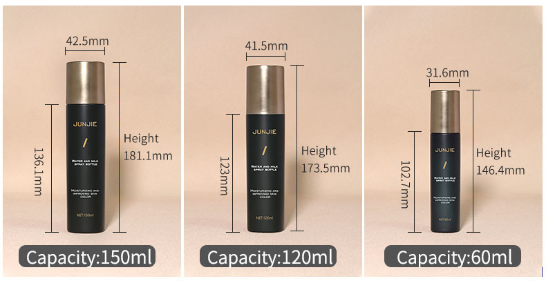 Silk Screen Printing 60ml 120ml 150ml Empty PET Plastic Spray Bottle Toner Body Skincare Fine Mist Cosmetic Bottle