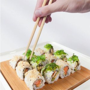 Eco-Friendly 4.8mm Diameter Food Contact Safe Biodegradable Rikyu Chopsticks