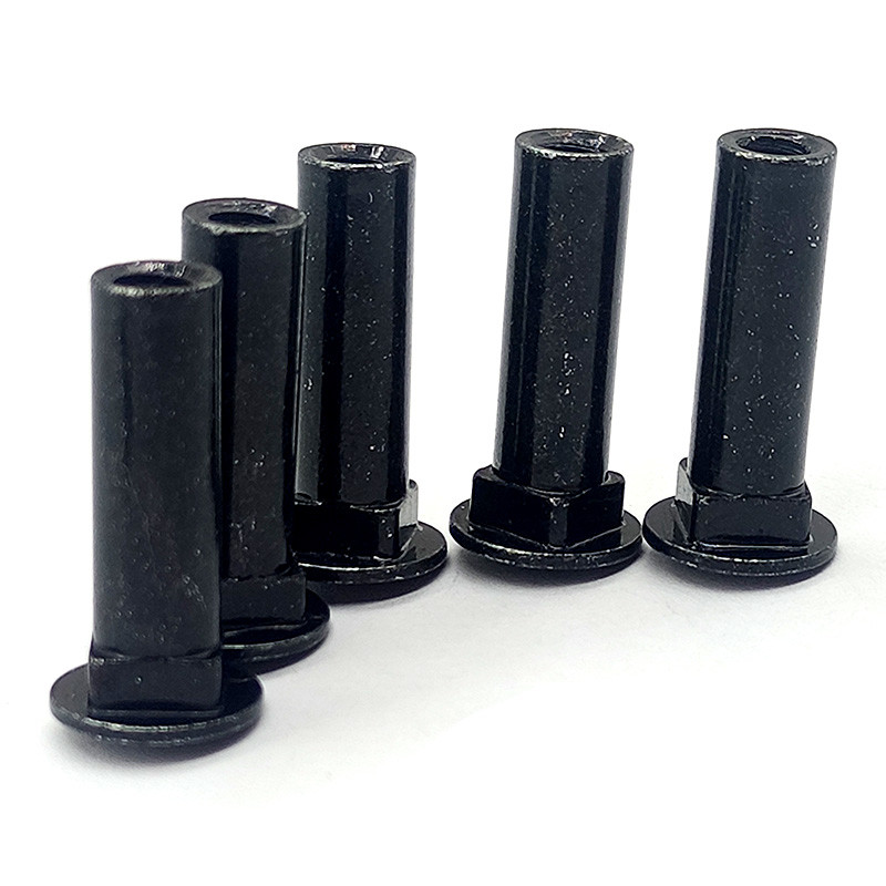 High Precision Internally Threaded Rivets Black Anodized Aluminum Rivets Customized