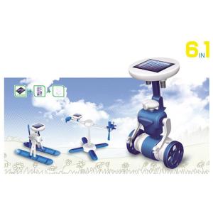 Blue / White Plastic Diy Arduino DOF Robot Kit , 6 In 1 Educational Diy Solar
