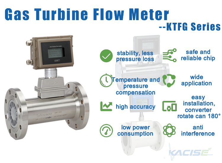 KVFG Series Gas Turbine Flow Meter IP68 Protection Grade