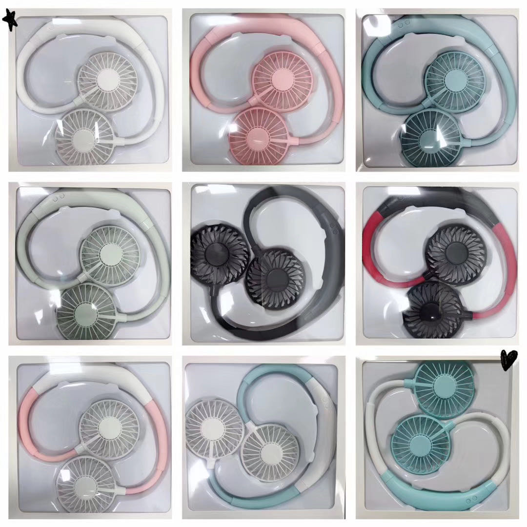 Outdoor 3 Wind Speeds 28cm Rechargeable Neck Fan