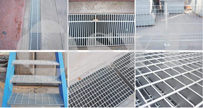 Durable Antiwear Steel Floor Plain Bar Grating 8x8 Heavily Galvanized