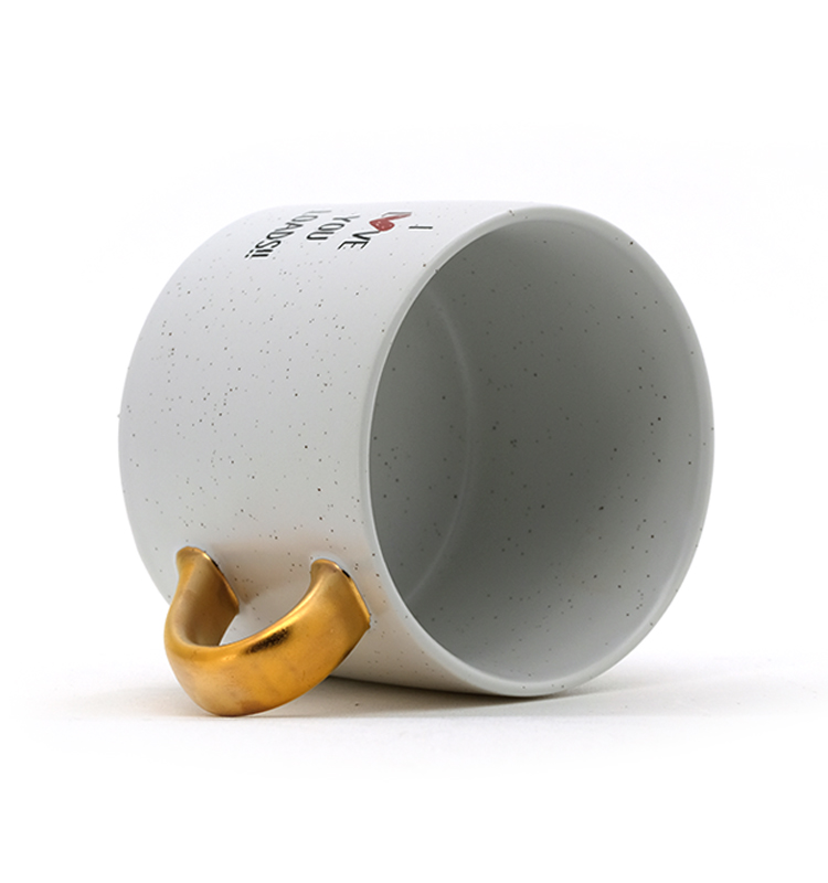 White Mug Gold Handle Crockery Mom Mug Ceramic Coffee Mug For Mothers Day Cup Make Tea