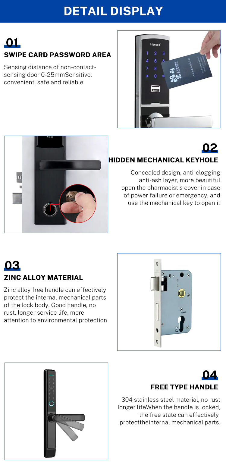 Office Face Recognition Door Lock Fingerprint Scanner Door Access System