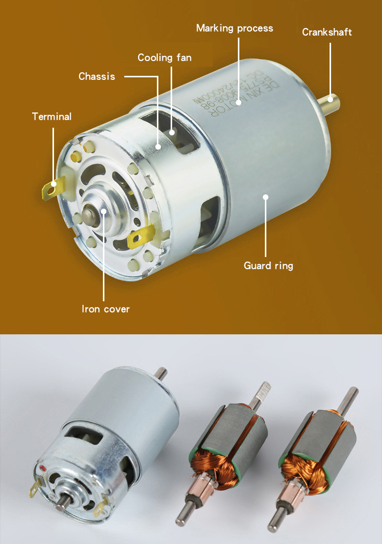 6V 12V DC Brushless Micro Planetary Gear Motor High Speed 775 For Car