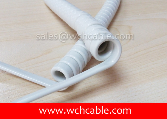 UL Curly Cable, AWM Style UL21459 26AWG 4C VW-1 80°C 600V, PVC / PUR