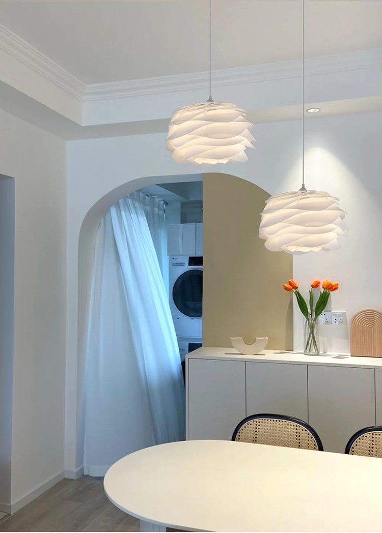 Danish Designer White Rose Chandelier For Bedroom Living Room Hudgins Designer Pendant Lamp(WH-MI-347)