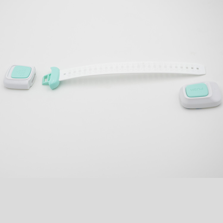 Double Button ABS PE Wardrobe Safety Lock 24*4*1.5cm
