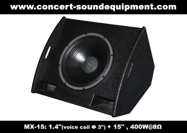 PA Sound Equipment 400W 3"+15" Plywood Coaxial Stage Monitor For Living Event