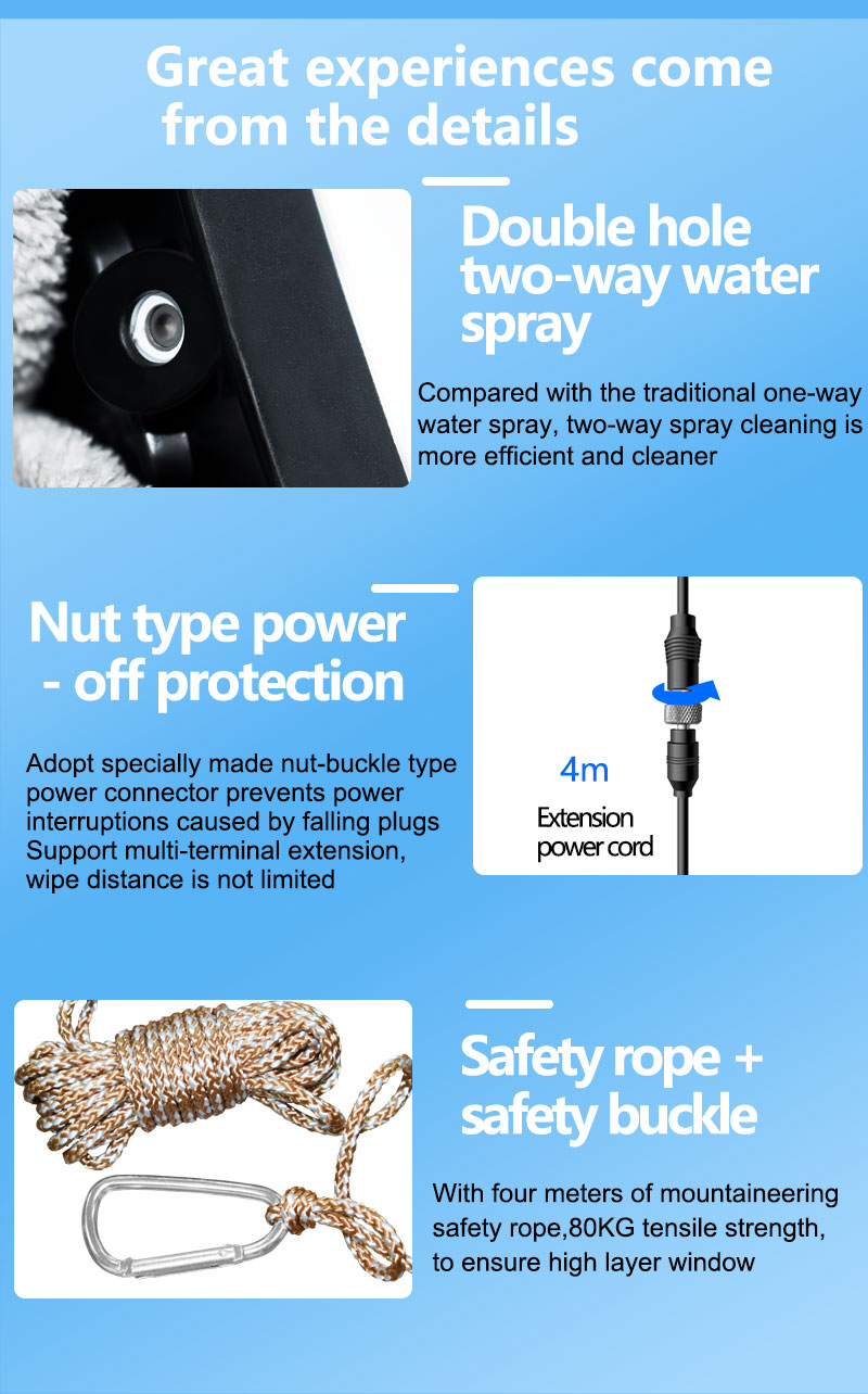 AC110-240v Voltage Smart Window Cleaner Robot for Easy and Convenient Glass Cleaning