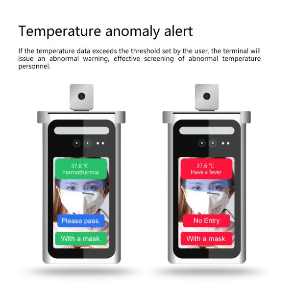 Quality 7" Face Recognition Infrared Temperature Measurement Intelligent Access Control System for sale