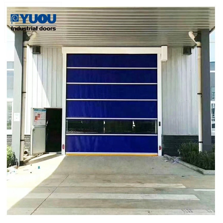 6*6m PVC High Speed Roller Shutter Door Plastic Fabric 25m/S Wind Resistant