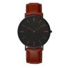 Buy cheap Professional Dark Brown Mens Wrist Watch Leather Straps Japanese Quartz from wholesalers