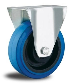 3 Inch Rubber Wheel For Trolley Rigid Caster Supplier 75mm