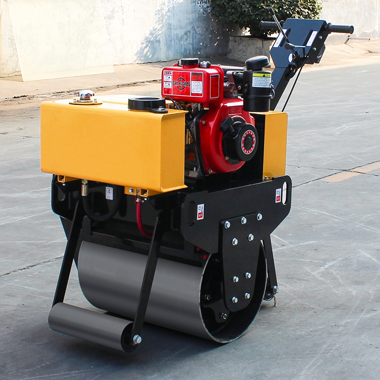 Electric Start 0.3 Ton Walk Behind Single Drum Roller HQ-YL600C for Vibratory Road Repair